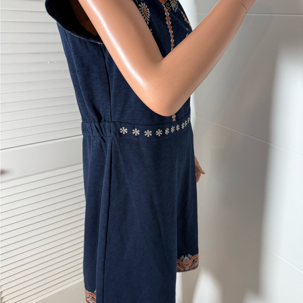 Tory Burch boho-inspired off-the-shoulder A-line dress navy large - Picture 5 of 16